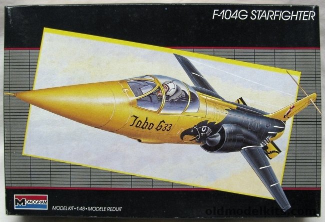 Monogram 1/48 F-104G Starfighter - Jabo G33 Eagle Fighter or Reconnaissance Versions, 5447 plastic model kit